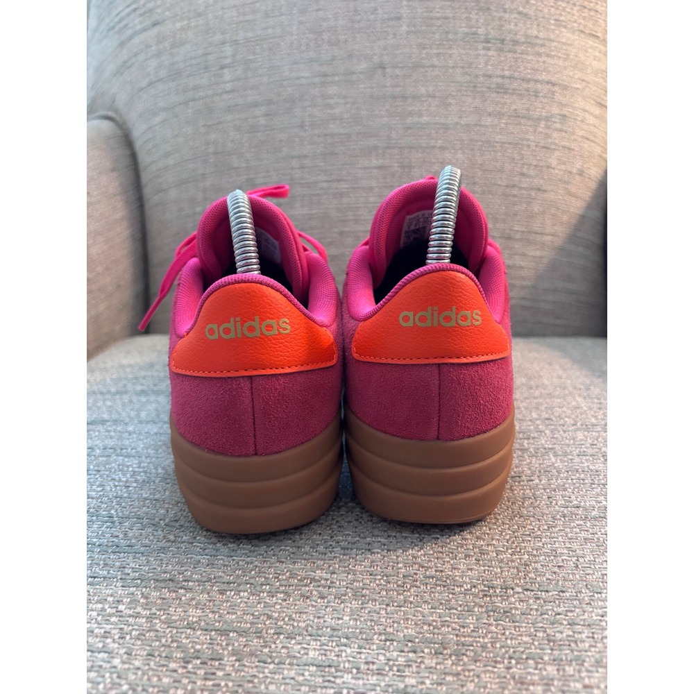 Adidas Gazelle Bold Pink Orange Suede Platform Sneakers ID6991 Womens 6 - Picture 5 of 6